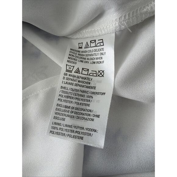 Belle by Kim Gravel Find Your Fire Boho Chic Blouse White And Blue Size Medium - Picture 6 of 8